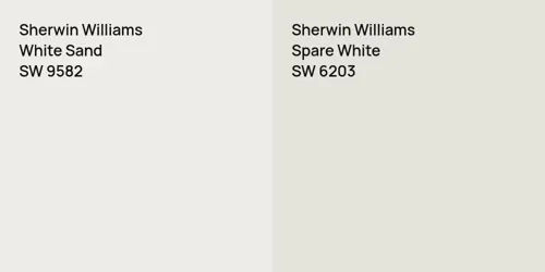 SW 9582 White Sand vs SW 6203 Spare White