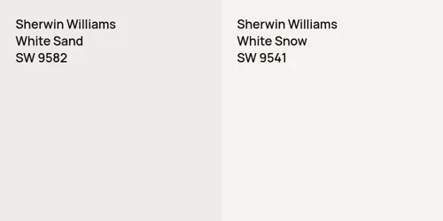 SW 9582 White Sand vs SW 9541 White Snow