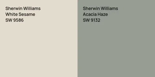 SW 9586 White Sesame vs SW 9132 Acacia Haze