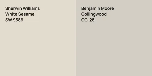 SW 9586 White Sesame vs OC-28 Collingwood