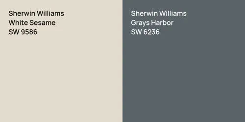 SW 9586 White Sesame vs SW 6236 Grays Harbor