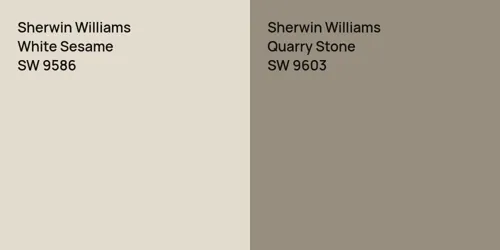 SW 9586 White Sesame vs SW 9603 Quarry Stone