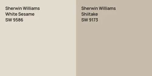 SW 9586 White Sesame vs SW 9173 Shiitake