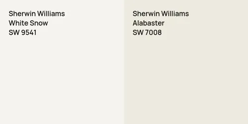 SW 9541 White Snow vs SW 7008 Alabaster