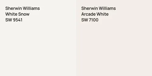 SW 9541 White Snow vs SW 7100 Arcade White