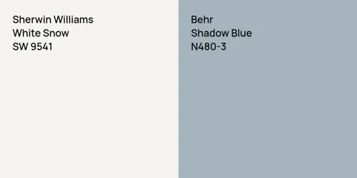 SW 9541 White Snow vs N480-3 Shadow Blue