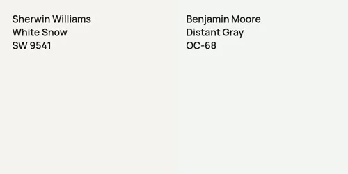 SW 9541 White Snow vs OC-68 Distant Gray