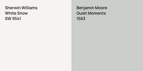 SW 9541 White Snow vs 1563 Quiet Moments