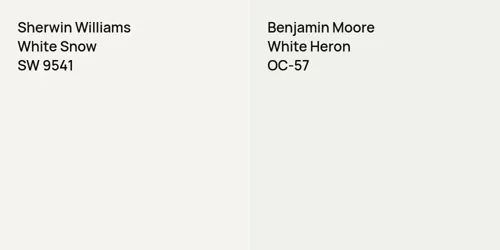 SW 9541 White Snow vs OC-57 White Heron