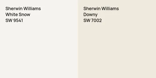 SW 9541 White Snow vs SW 7002 Downy