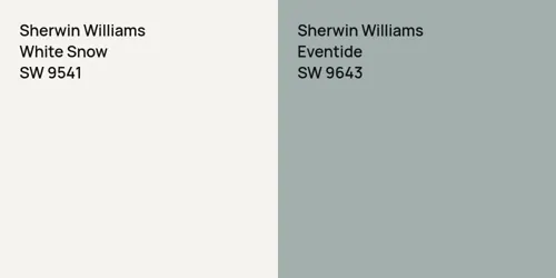 SW 9541 White Snow vs SW 9643 Eventide