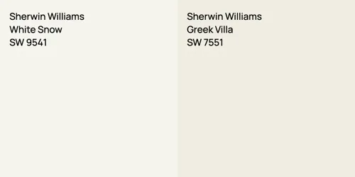 SW 9541 White Snow vs SW 7551 Greek Villa