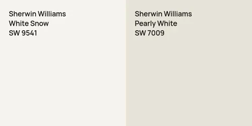 SW 9541 White Snow vs SW 7009 Pearly White