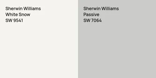 SW 9541 White Snow vs SW 7064 Passive