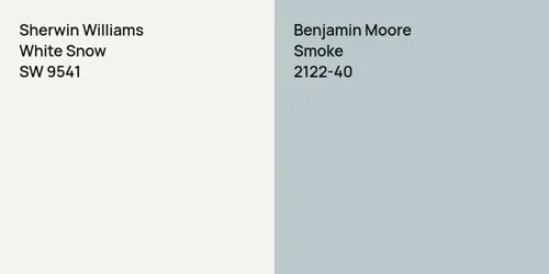 SW 9541 White Snow vs 2122-40 Smoke