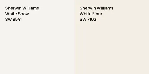 SW 9541 White Snow vs SW 7102 White Flour