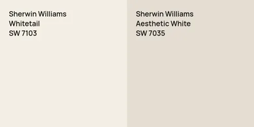 SW 7103 Whitetail vs SW 7035 Aesthetic White