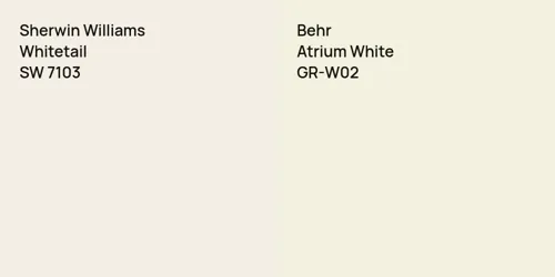 SW 7103 Whitetail vs GR-W02 Atrium White