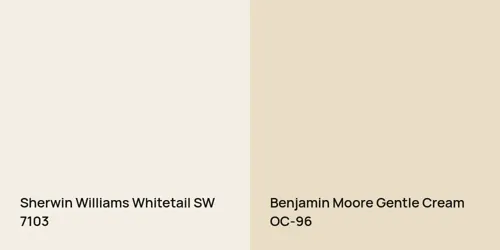 SW 7103 Whitetail vs OC-96 Gentle Cream