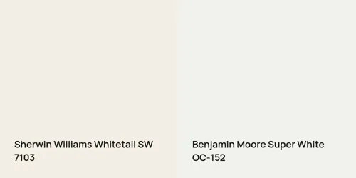 SW 7103 Whitetail vs OC-152 Super White