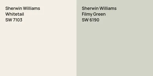 SW 7103 Whitetail vs SW 6190 Filmy Green