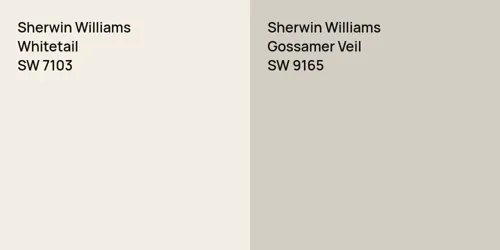 SW 7103 Whitetail vs SW 9165 Gossamer Veil