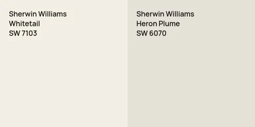 SW 7103 Whitetail vs SW 6070 Heron Plume