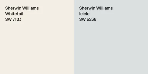 SW 7103 Whitetail vs SW 6238 Icicle