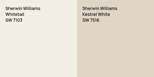 SW 7103 Whitetail vs SW 7516 Kestrel White