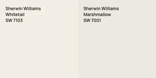 SW 7103 Whitetail vs SW 7001 Marshmallow