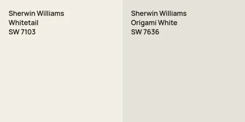 SW 7103 Whitetail vs SW 7636 Origami White