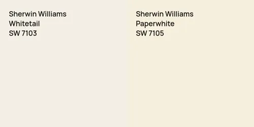 SW 7103 Whitetail vs SW 7105 Paperwhite