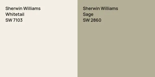 SW 7103 Whitetail vs SW 2860 Sage