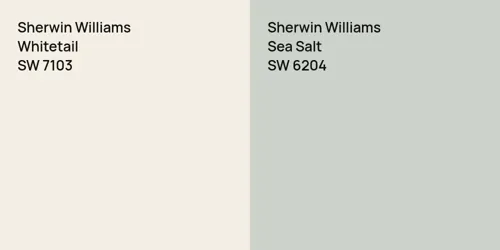 SW 7103 Whitetail vs SW 6204 Sea Salt