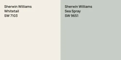 SW 7103 Whitetail vs SW 9651 Sea Spray