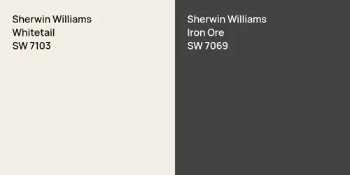 SW 7103 Whitetail vs SW 7069 Iron Ore