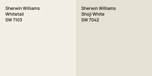 SW 7103 Whitetail vs SW 7042 Shoji White