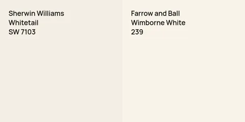 SW 7103 Whitetail vs 239 Wimborne White