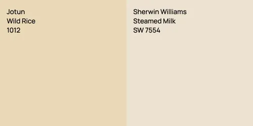 1012 Wild Rice vs SW 7554 Steamed Milk