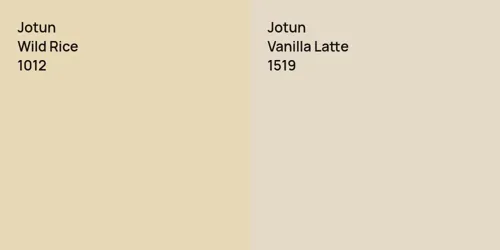 1012 Wild Rice vs 1519 Vanilla Latte