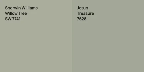 SW 7741 Willow Tree vs 7628 Treasure