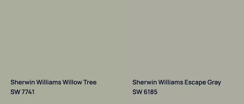 SW 7741 Willow Tree vs SW 6185 Escape Gray