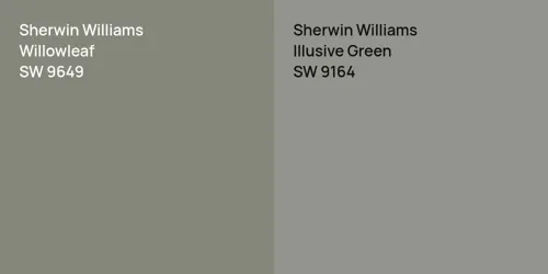 SW 9649 Willowleaf vs SW 9164 Illusive Green