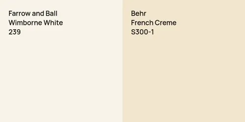 239 Wimborne White vs S300-1 French Creme