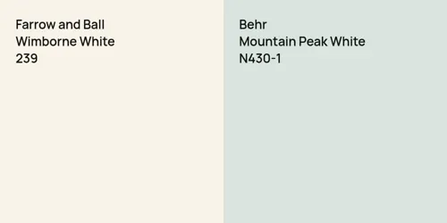 239 Wimborne White vs N430-1 Mountain Peak White