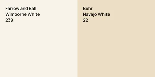 239 Wimborne White vs 22 Navajo White