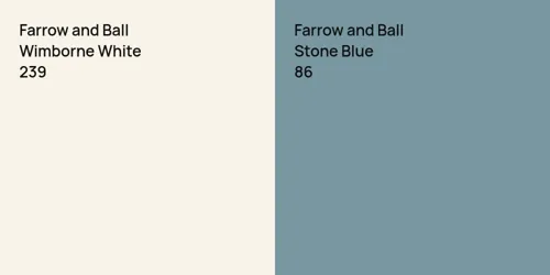 239 Wimborne White vs 86 Stone Blue