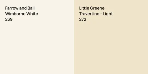 239 Wimborne White vs 272 Travertine - Light