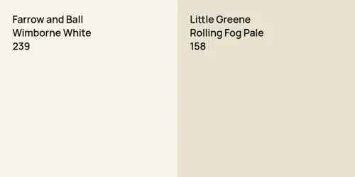 239 Wimborne White vs 158 Rolling Fog Pale