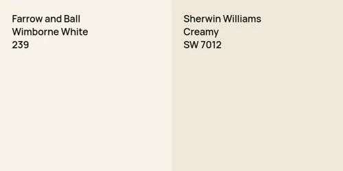 239 Wimborne White vs SW 7012 Creamy